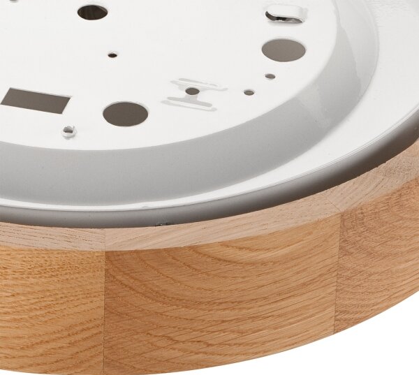 Brilagi - LED RGBW димируема таванна лампа CARVALHO 1xE27/9W/230V, с Wi-Fi, декор дъб, диаметър 27,5 см