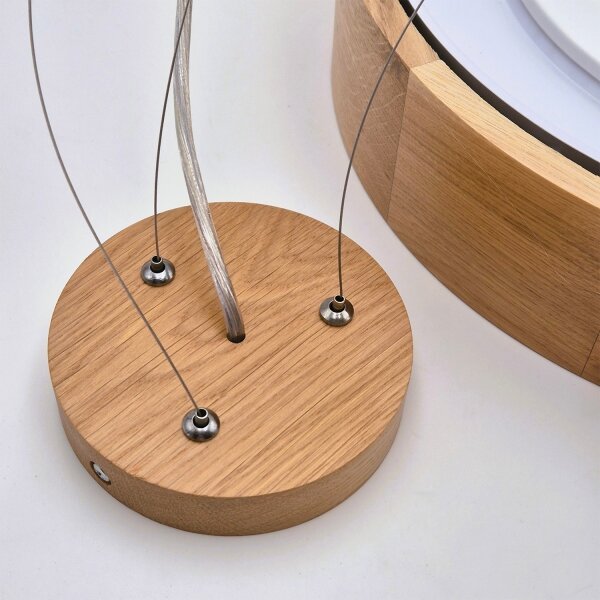 Brilagi - LED RGBW димируема люстра CARVALHO 2xE27/9W/230V Wi-Fi, дъб, Ø 37 см