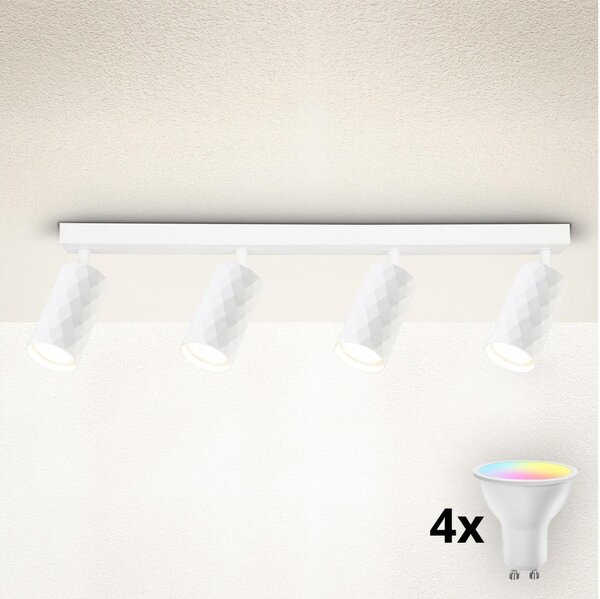 Brilagi - LED RGBW димируемо точково осветително тяло SELE DIAMANT 4xGU10/4,8W/230V бяло