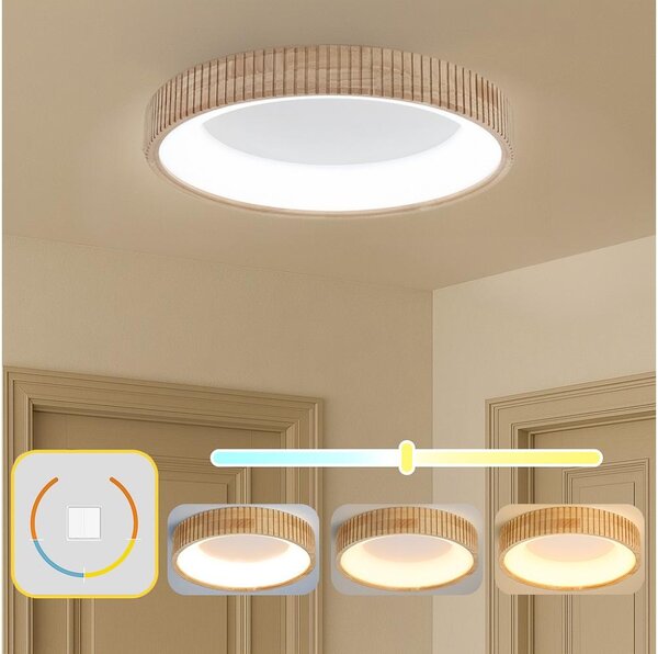 Brilagi - LED таванно осветително тяло FALCON WOOD MODERN LED/40W/230V Ø 60 см дърво