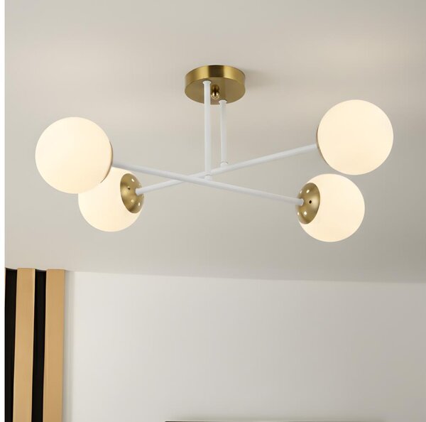 Brilagi - Полилей за монтаж на тавана MALIVA 4xE14/15W/230V златисто/бяло