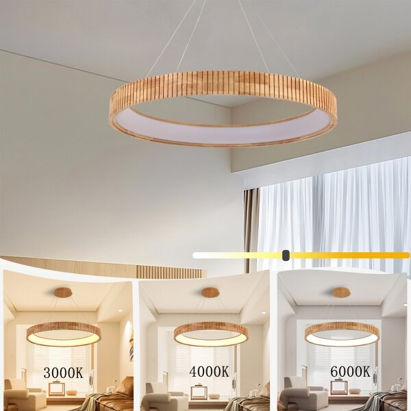 Brilagi - LED полилей на кабел FALCON WOOD MODERN LED/60W/230V пр. 80 см дърво
