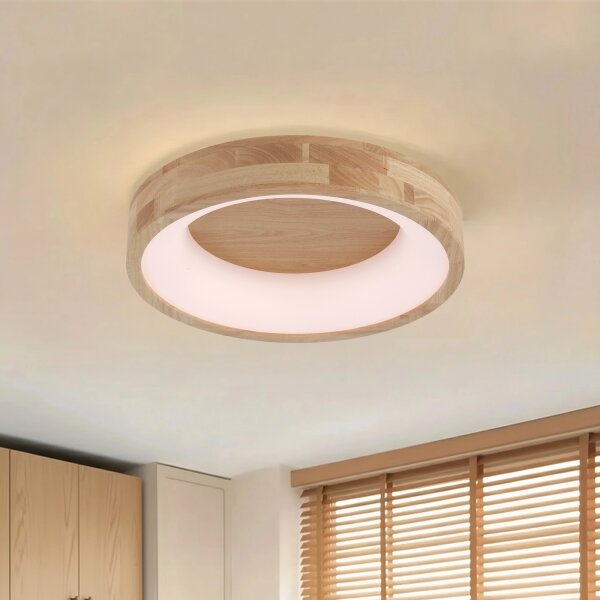 Brilagi-LED Потолно осветително тяло FALCON WOOD LED/30W/230V 3000/4000/6000K 45 cm дърво