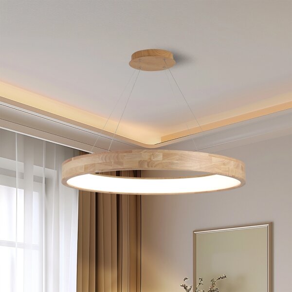 Brilagi - LED полилей на кабел FALCON WOOD LED/60W/230V 3000/4000/6000K 80 cm дърво