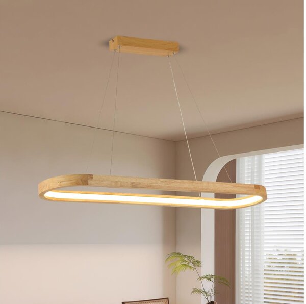Brilagi - LED полилей на кабел UMEA WOOD LED/40W/230V 90x22 cm дърво