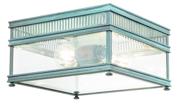 Elstead HOLBORN-F-VDG - Външно осветително тяло HOLBORN 2xE27/60W/230V IP44 тюркоазено