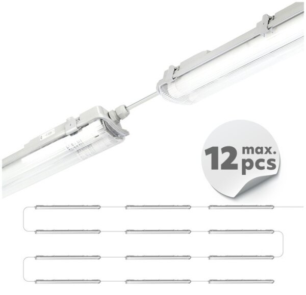 LED техническо осветително тяло за тръбни лампи T8 2xG13/18W/230V 4000K IP65 127 cm