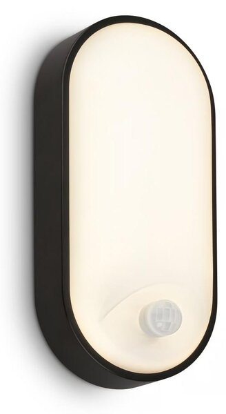Brilo - LED външно настенно осветително тяло със сензор RUCH, LED/12W/230V, IP65, черно