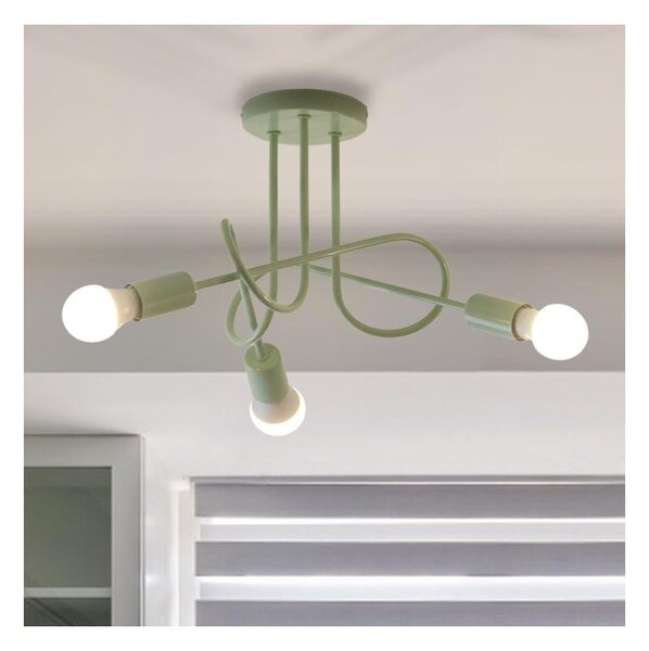 Плафонен полилей OXFORD 3xE27/15W/230V, зелен