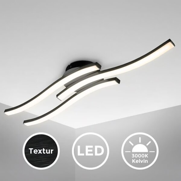 LED таванно осветително тяло 3xLED/6W/230V 2700K черно
