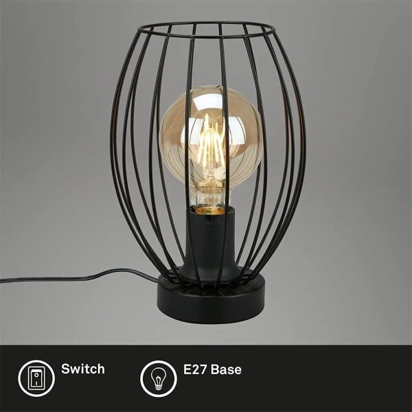 Настолна лампа 1xE27/25W/230V черна