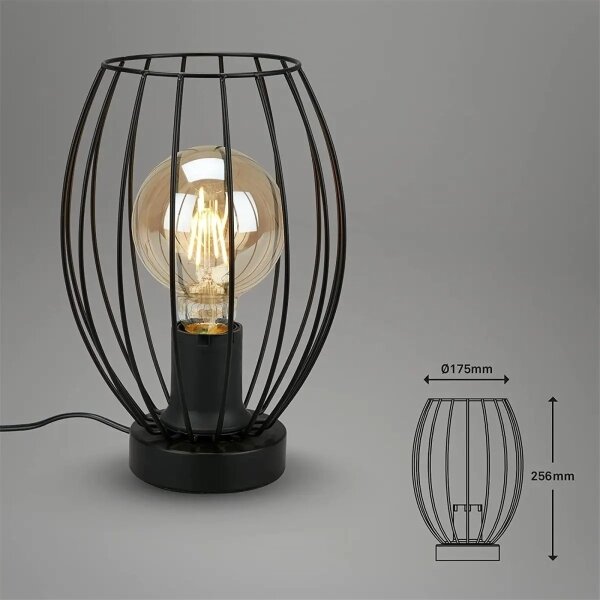 Настолна лампа 1xE27/25W/230V черна