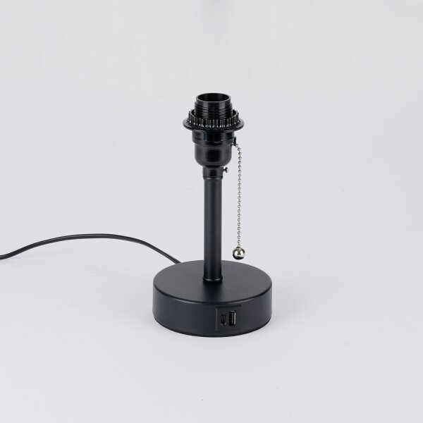 Brilagi - Настолна лампа с USB порт TABLON 1xE27/25W/230V черна/кремава