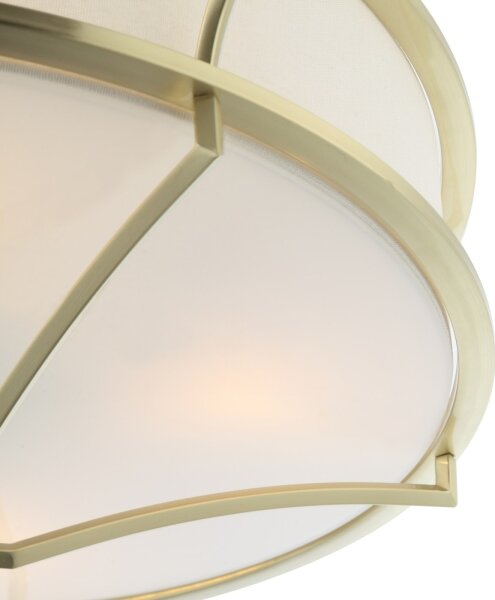 Open Design OR84443 - Таванно осветително тяло STESSO 6xE27/12W/230V диам. 85 см месинг/бяло