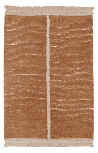 Памучен килим в тухлен и бежов цвят 140x200 cm Duetto Toffee – Lorena Canals