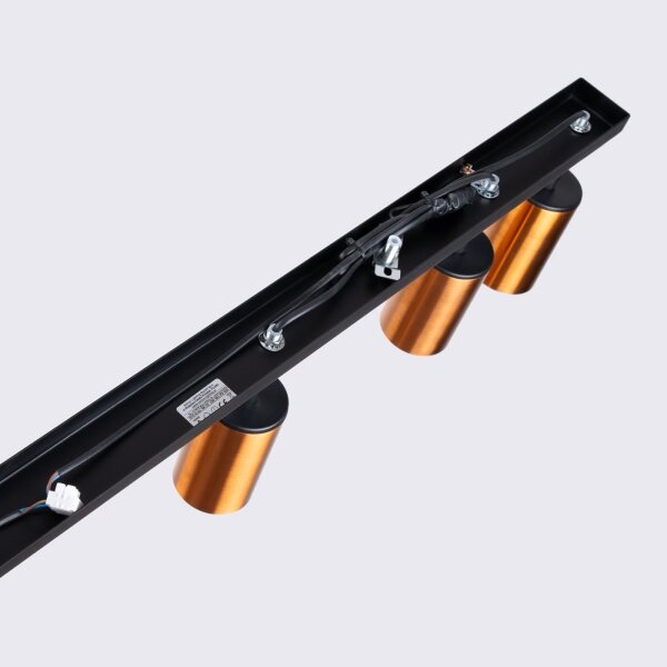 Sollux SL.1380 - Спот WINX 6xGU10/10W/230V черен/меден