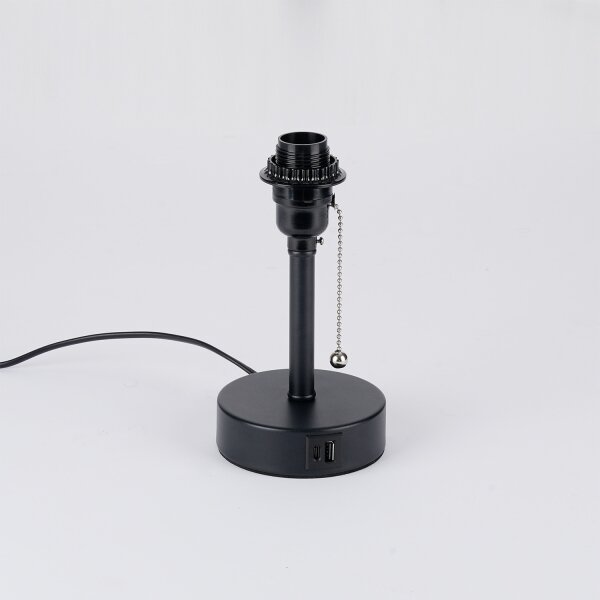 Brilagi - Настолна лампа с USB порт TABLON 1xE27/25W/230V черна/сива