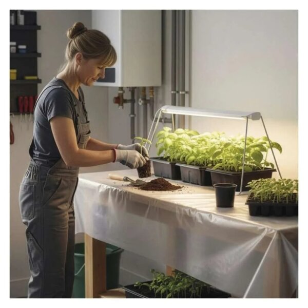 Интериорна LED лампа за отглеждане на растения GROW LED/15W/230V