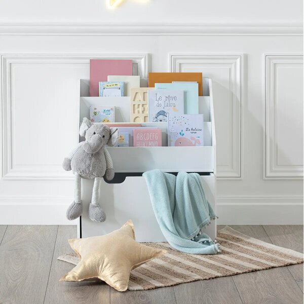 Детска библиотека atmosphera Bazar, MDF, 70 cm - Бял