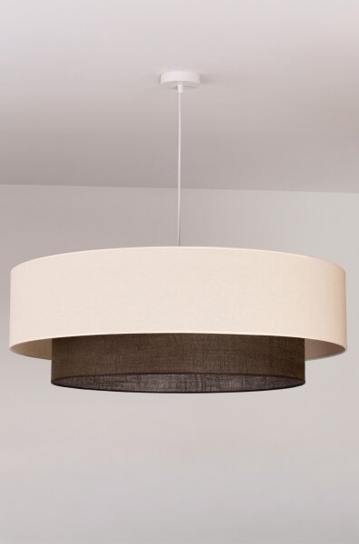 Brilagi - LED полилей на кабел BOHO стил 3xE27/15W/230V Ø 80 см кремав/кафяв