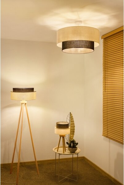 Brilagi - LED повърхностно монтиран полилей BOHO STYLE 3xE27/15W/230V Ø 60 cm кремав/кафяв