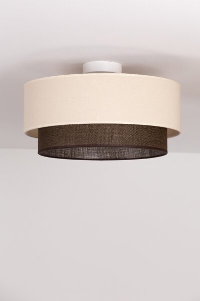 Brilagi - LED таванно осветително тяло BOHO STYLE 1xE27/15W/230V Ø 40 см кремаво/кафяво