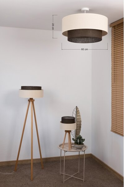 Brilagi - LED повърхностно монтиран полилей BOHO STYLE 3xE27/15W/230V Ø 60 cm кремав/кафяв