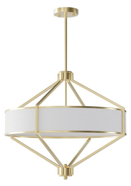 Open Design OR85839 - Полилей на тръба ZUNDO 4xE27/15W/230V месинг/бял