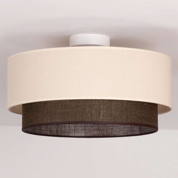 Brilagi - LED таванно осветително тяло BOHO STYLE 1xE27/15W/230V Ø 40 см кремаво/кафяво