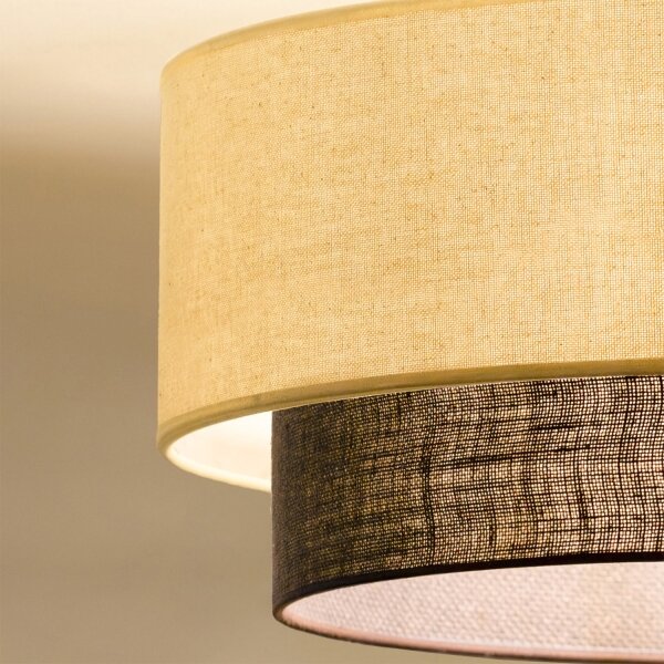 Brilagi - LED таванно осветително тяло BOHO STYLE 1xE27/15W/230V Ø 40 см кремаво/кафяво