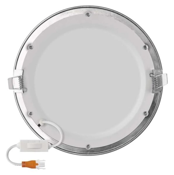 Вградено LED осветително тяло NEXXO LED/18W/230V 3000/3500/4000K сребристо Ø 22,5 см