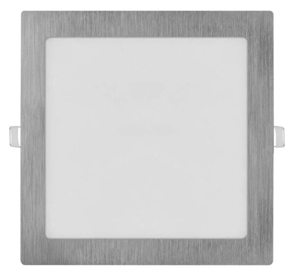 Вградено LED осветително тяло NEXXO LED/18W/230V 3000/3500/4000K сребристо 22,5x22,5 cm