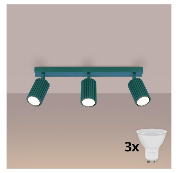 Brilagi - LED осветително тяло CRESTO 3xGU10/10W/230V тюркоазно