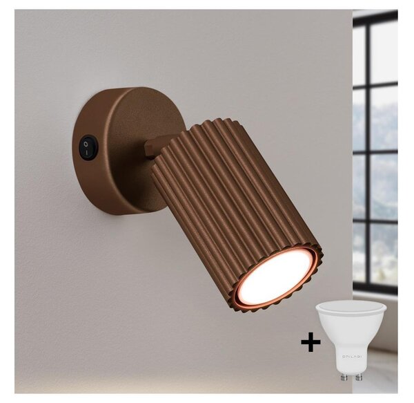 Brilagi - LED стенно точково осветително тяло CRESTO 1xGU10/10W/230V кафяво