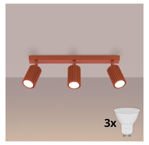 Brilagi - LED точково осветително тяло CRESTO 3xGU10/10W/230V червено