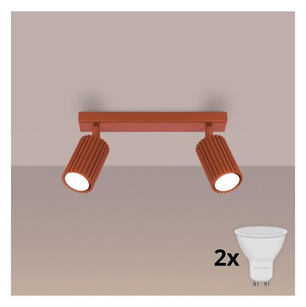 Brilagi - LED точково осветително тяло CRESTO 2xGU10/10W/230V червено