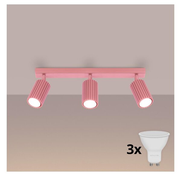 Brilagi - LED точково осветително тяло CRESTO 3xGU10/10W/230V розово