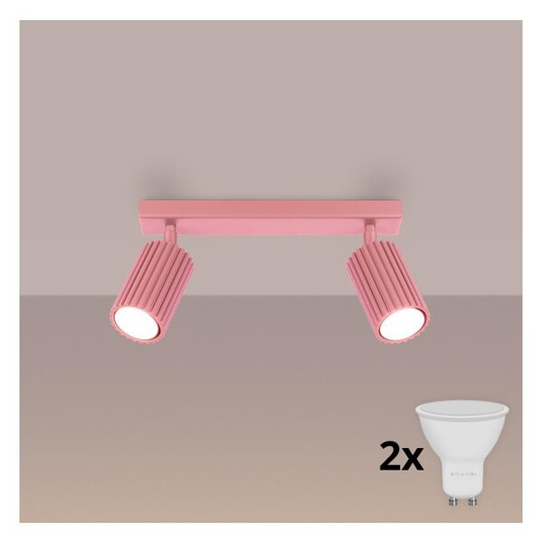 Brilagi - LED точково осветително тяло CRESTO 2xGU10/10W/230V розово