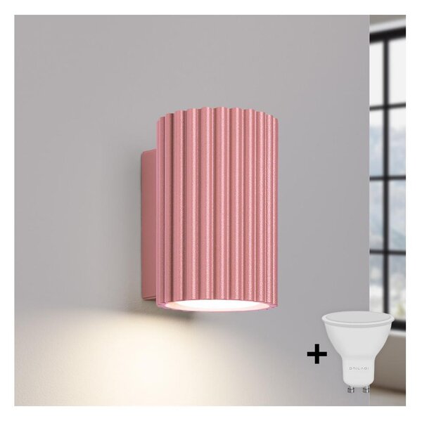 Brilagi - LED стенно осветително тяло CRESTO 1xGU10/10W/230V 10 см розово