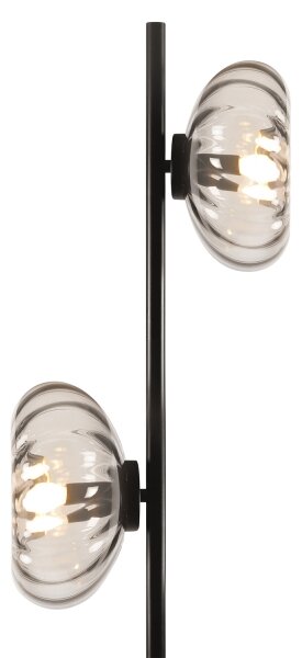 Osram - Подова лампа DECOR SMOKE 2xE14/12W/230V черна/димносива