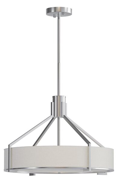 Open Design OR85624 - Полилей с прът DORETTO 4xE27/15W/230V Ø 50 cm, матов хром/бял