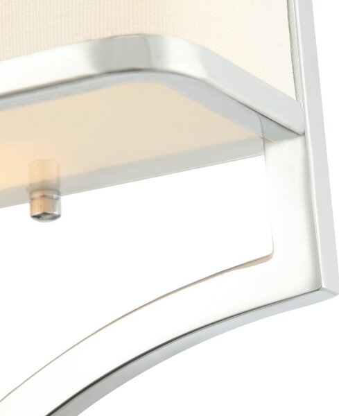 Open Design OR84504 - Настенно осветително тяло GERDO 2xE14/12W/230V, гланцов хром/бял