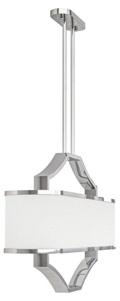 Open Design OR84849 - Полилей на штанга GERDO OVALE 6xE14/12W/230V лъскав хром/бял
