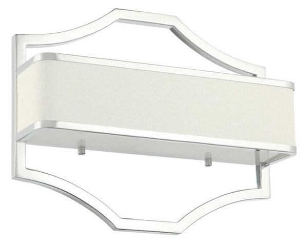 Open Design OR84504 - Настенно осветително тяло GERDO 2xE14/12W/230V, гланцов хром/бял