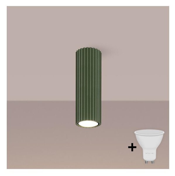 Brilagi - LED точково осветително тяло CRESTO 1xGU10/10W/230V 20 cm зелено