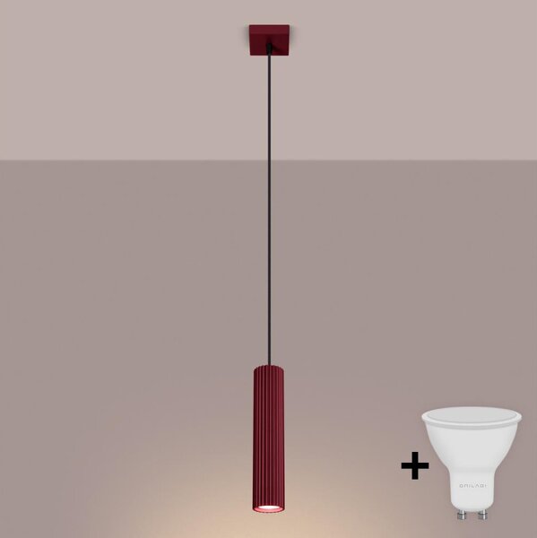 Brilagi - LED полилей на кабел CRESTO 1xGU10/10W/230V бордо