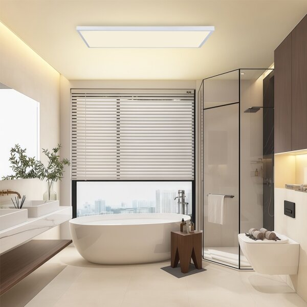 Brilagi-LED Димируемо осветително тяло за баня FRAME SMART LED/96W/230V IP44 бяло+дистанционно управление