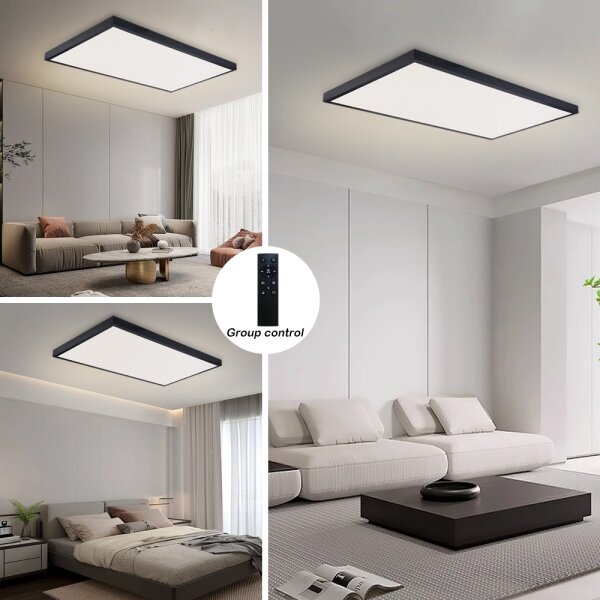 Brilagi-LED Димируемо осветително тяло за баня FRAME SMART LED/96W/230V IP44 черно + дистанционно управление