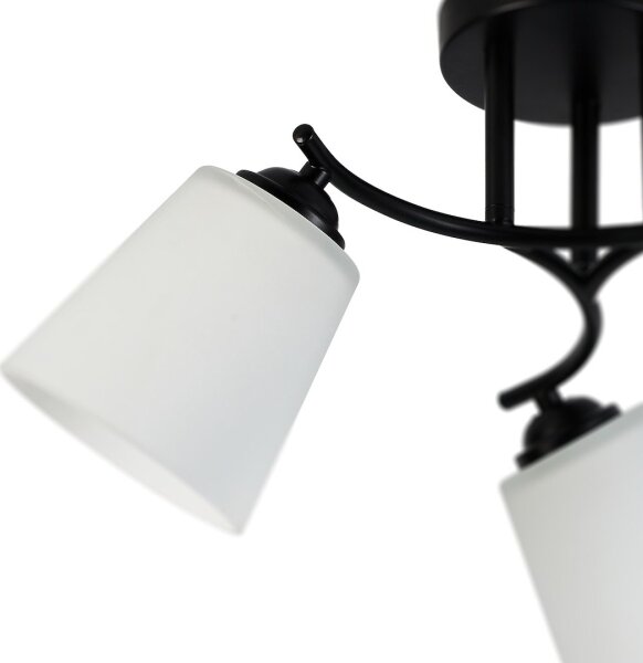 Плафонен полилей PAFOS 3xE27/15W/230V черен