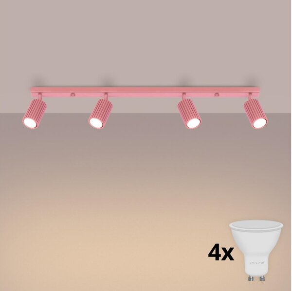 Brilagi - LED точково осветително тяло CRESTO 4xGU10/10W/230V розово